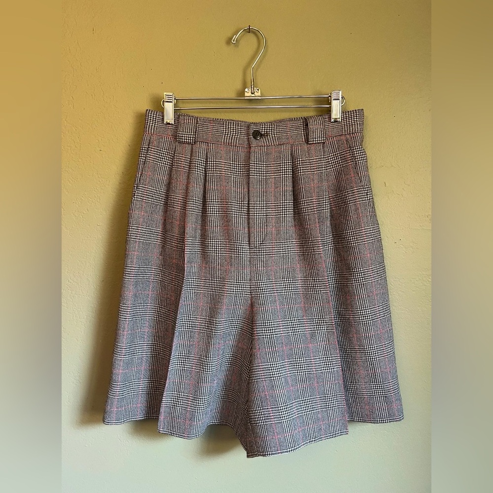 Houndstooth Plaid Shorts